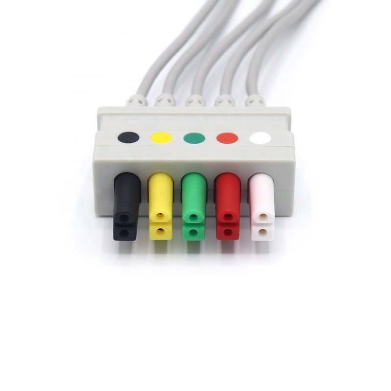 লেটেক্স মুক্ত স্থিতিশীল ইসিজি সীসা তার, 0012-00-1261-07 AHA IEC ইসিজি তারের