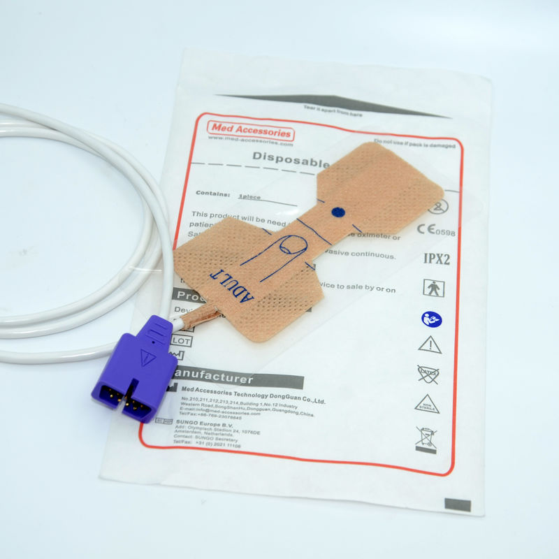 Nellcor এককালীন Spo2 সেন্সর প্রাপ্তবয়স্ক প্রোব N-550/N-560/N-595/N-600/N-600x/N-65 এর সাথে সামঞ্জস্যপূর্ণ