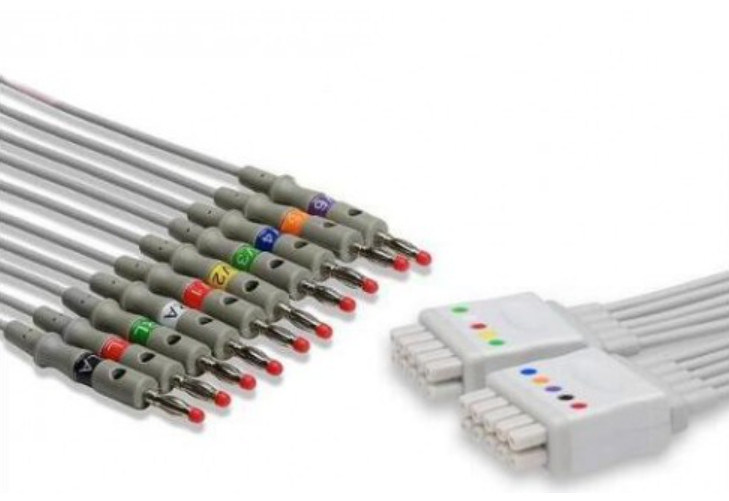 জিই মার্কেট ইকেজি ক্যাবল 10 লিডস গ্রে রঙ সামঞ্জস্যপূর্ণ স্থিতিশীল