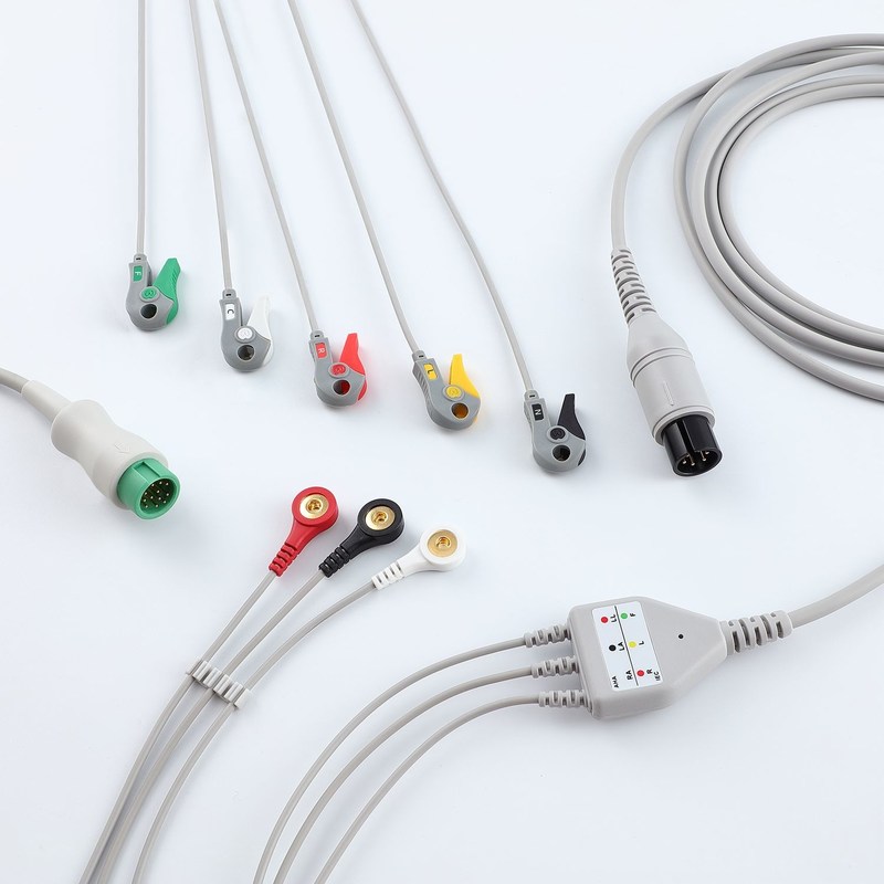 সামঞ্জস্যপূর্ণ ইসিজি মনিটর ক্যাবল স্থিতিশীল দৈর্ঘ্য 3.4m প্রধান রোগী মনিটর জন্য