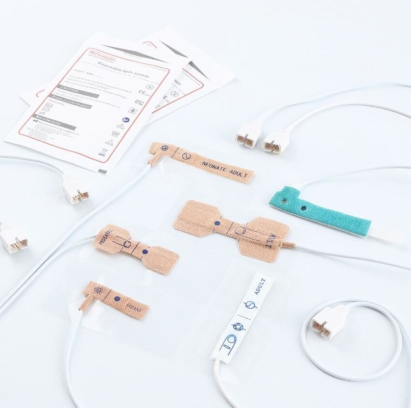 ফ্যাক্টরি মেডিকেল অ্যাডাল্ট ডিসপোজেবল স্পো 2 সেন্সর প্রধান ব্র্যান্ডের মনিটরের জন্য টেকসই আঠালো