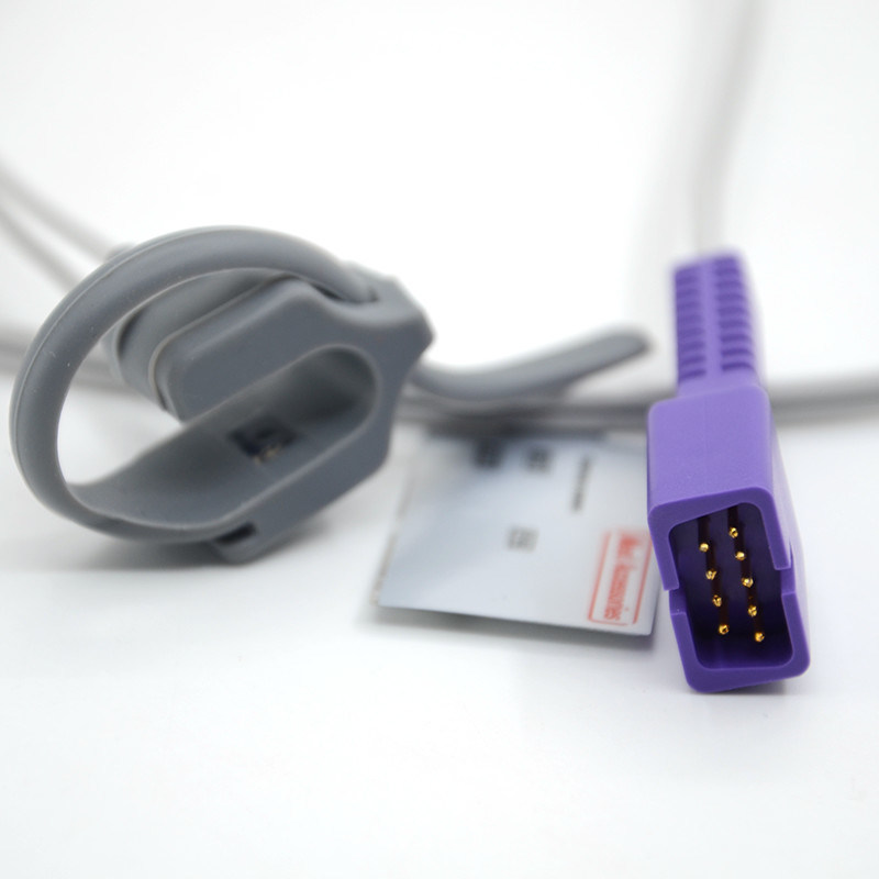 নবজাতক রোগীর ব্যবহারের জন্য সামঞ্জস্যপূর্ণ Nellcor পুনরায় ব্যবহারযোগ্য Oximeter 9 পিন সামঞ্জস্যপূর্ণ Nellcor Spo2 সেন্সর