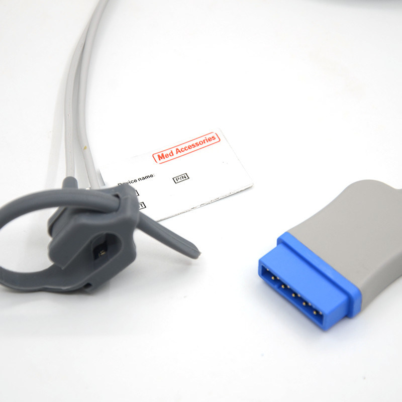 জিই 11 পিন প্রাপ্তবয়স্ক আঙুল টিপিইউ গ্রে স্পো 2 সেন্সর ক্যাবল একক প্যাক সমস্ত রোগীর ধরণের জন্য সিই সার্টিফাইড