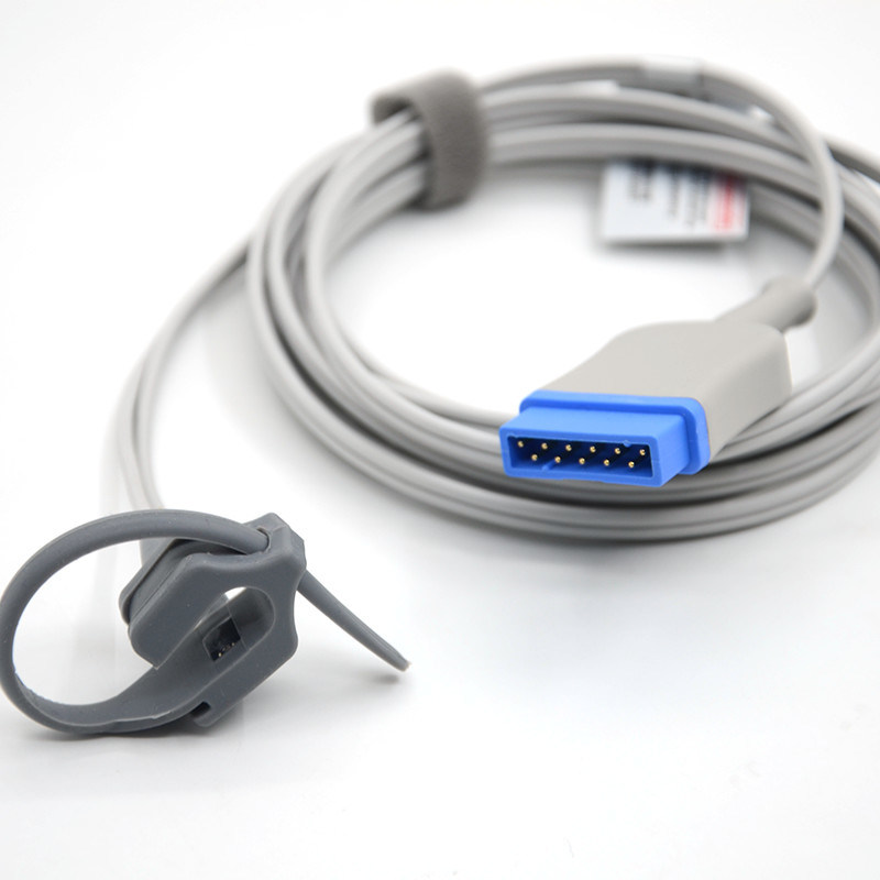 জিই 11 পিন প্রাপ্তবয়স্ক আঙুল টিপিইউ গ্রে স্পো 2 সেন্সর ক্যাবল একক প্যাক সমস্ত রোগীর ধরণের জন্য সিই সার্টিফাইড