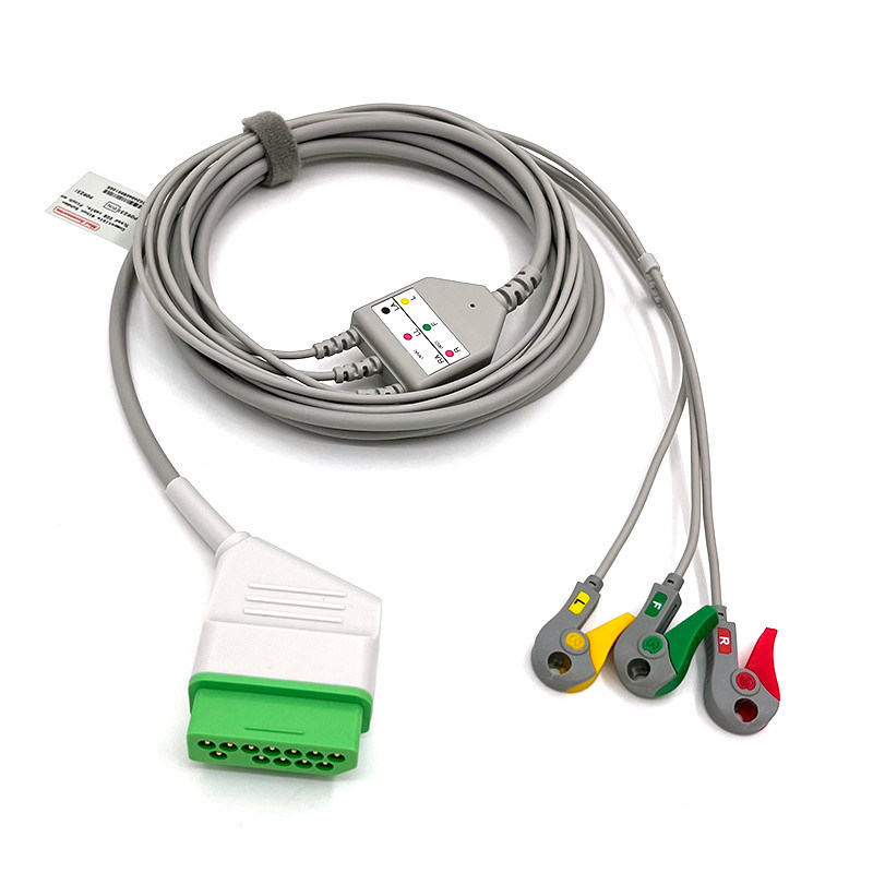 নিহন কোহডেন ১২ পিন ইসিজি মনিটর ক্যাবল গ্রে কালার ল্যাটেক্স ফ্রি মাল্টি ফাংশন