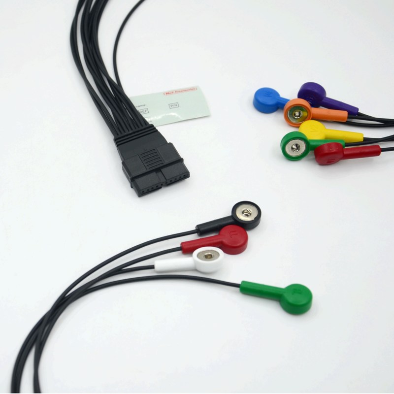 সামঞ্জস্যপূর্ণ Schiller 10 লিড ইসিজি রোগীর ক্যাবল Schiller জন্য Schiller MS-12 নীল ইসিজি ক্যাবল