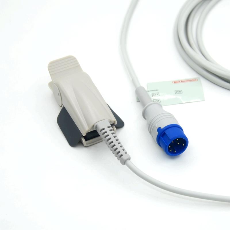 সঙ্গতিপূর্ণ জোল এম২ পুনরায় ব্যবহারযোগ্য প্রাপ্তবয়স্ক ক্লিপ প্রস্তুতকারক মনিটর অ্যাকসেসরিজ SpO2 সেন্সর