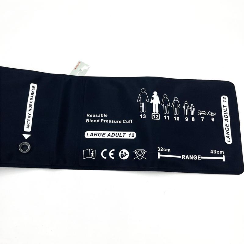 Reusable 32-43cm Compatible Welch Allyn Flexiport Reusable NIBP Cuffs 12 Large Adult
