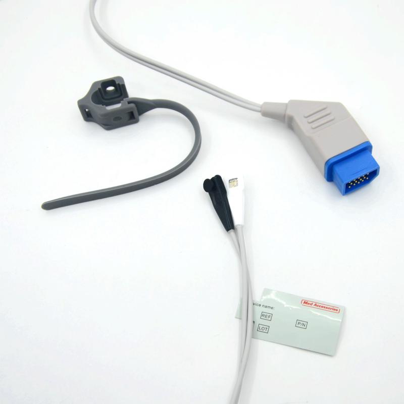 উপকরণ SpO2 সেন্সর সামঞ্জস্যপূর্ণ Nihon Kohden পুনরায় ব্যবহারযোগ্য বহু-সাইট প্রস্তুতকারক মনিটর