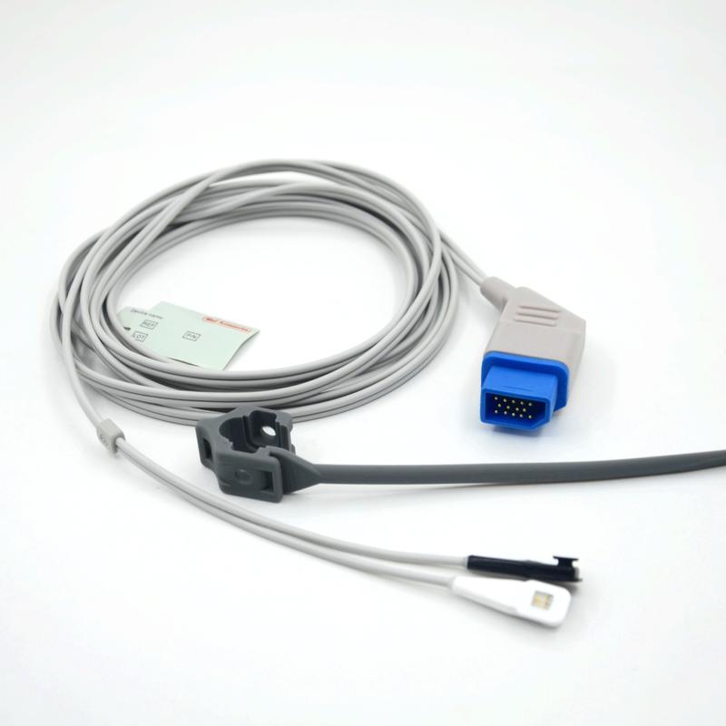 উপকরণ SpO2 সেন্সর সামঞ্জস্যপূর্ণ Nihon Kohden পুনরায় ব্যবহারযোগ্য বহু-সাইট প্রস্তুতকারক মনিটর