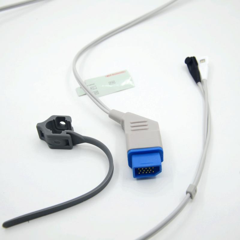 উপকরণ SpO2 সেন্সর সামঞ্জস্যপূর্ণ Nihon Kohden পুনরায় ব্যবহারযোগ্য বহু-সাইট প্রস্তুতকারক মনিটর